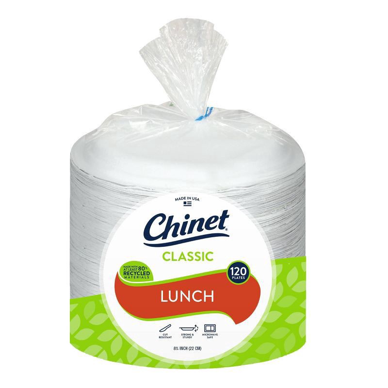 slide 1 of 5, Chinet Classic 8.75 Inch Lunch Plates 120 Plates 120 ea, 120 ct