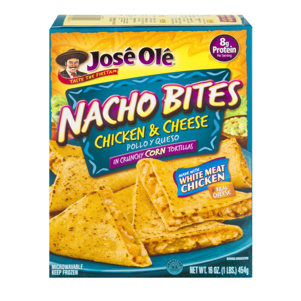 slide 1 of 5, José Olé Chicken and Cheese Nacho Bites, 16 oz