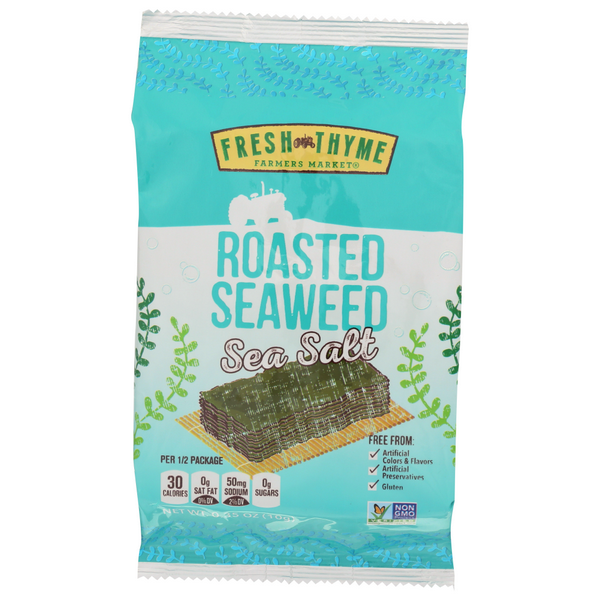 slide 1 of 1, Fresh Thyme Farmers Market Sea Salt Roasted Seaweed, 1 ct