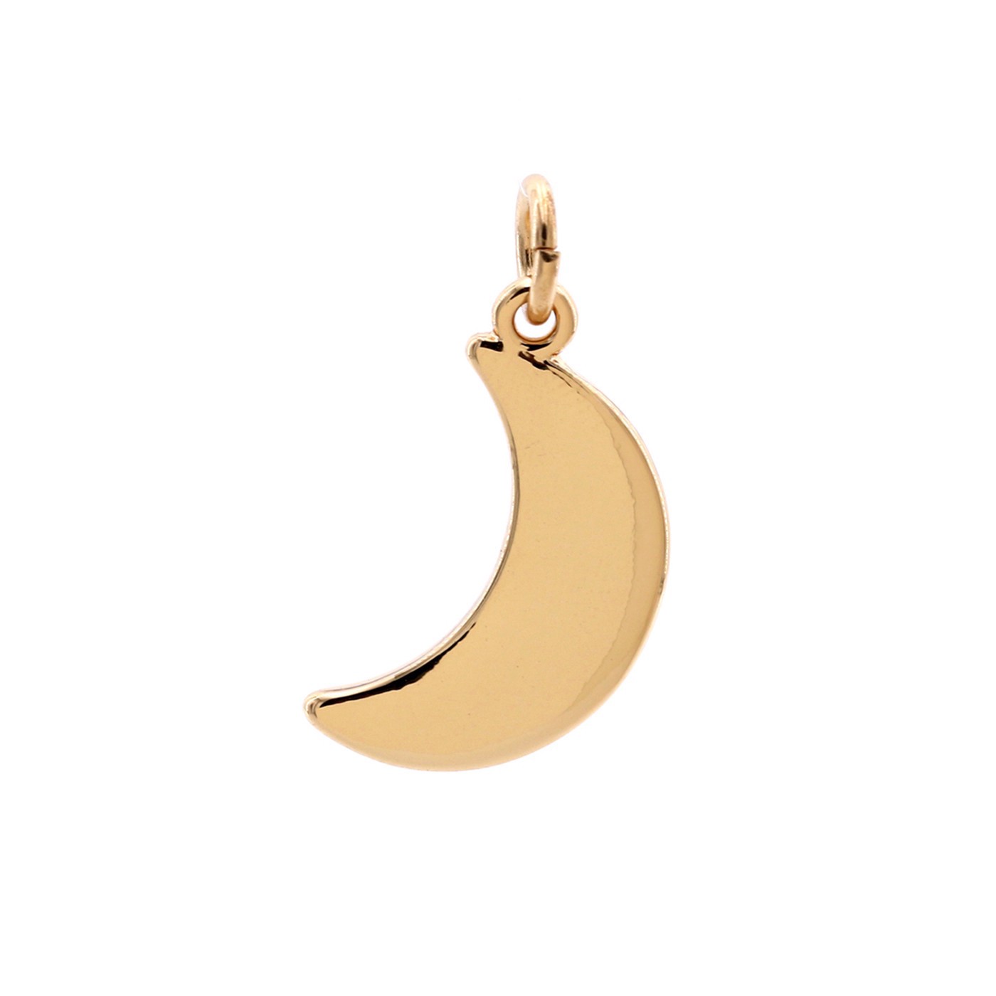 slide 3 of 3, Charmalong 14k Gold Plated Moon Charm By Bead Landing, 0.93 in x 0.44 in x 0.22 in