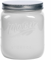 slide 1 of 1, Mason Craft & More Large 2.7 Liter White Glass Canister, 2.7 liter