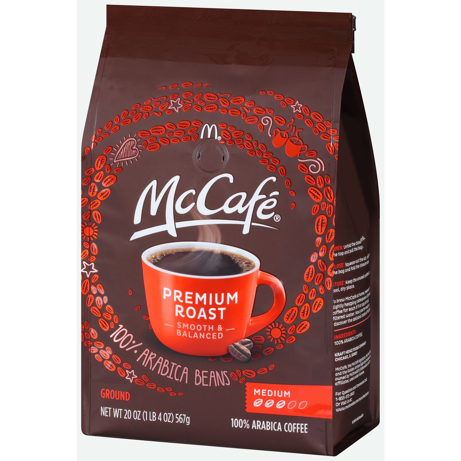 slide 5 of 7, McCafé Premium Roast Ground Coffee, 20 oz