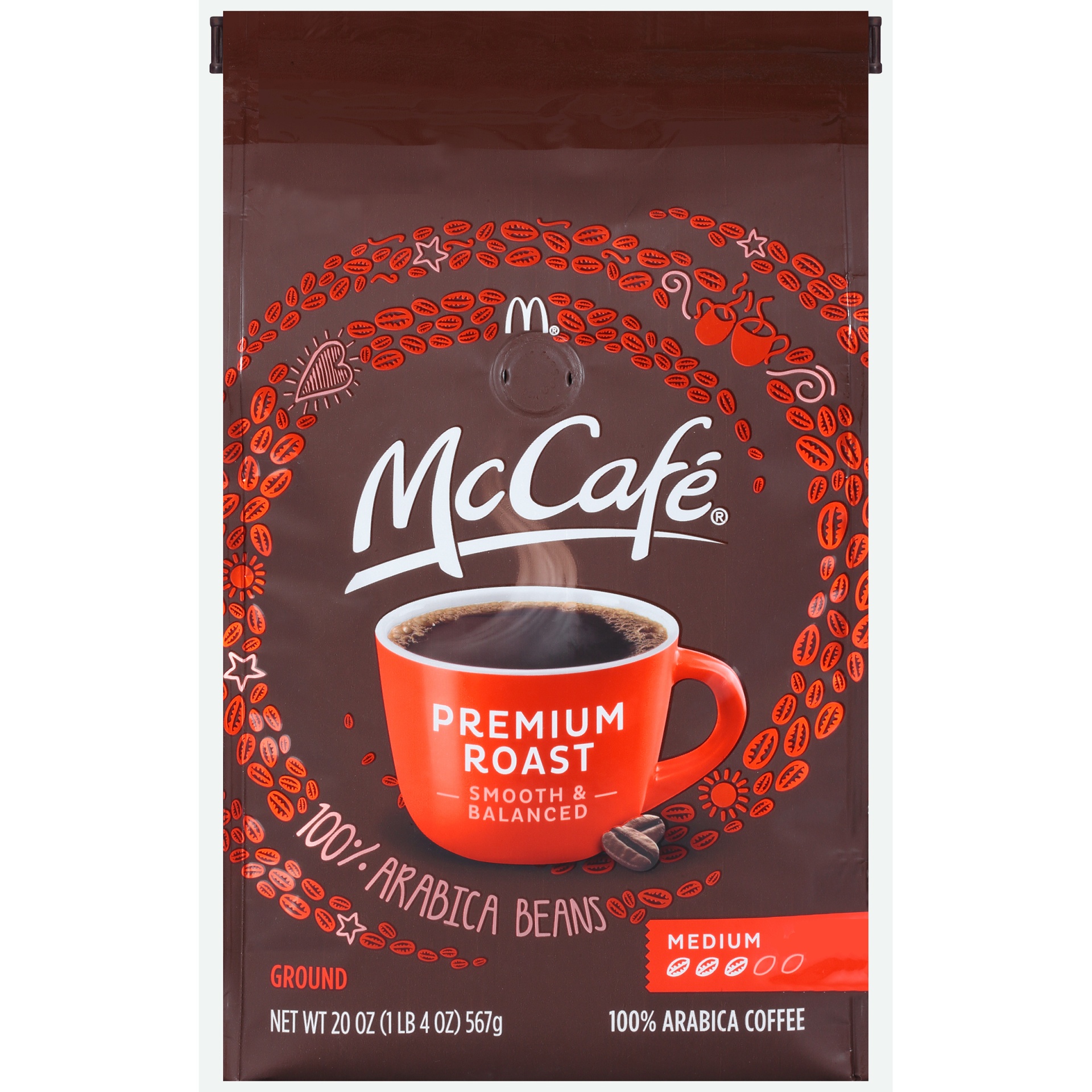 slide 1 of 7, McCafé Premium Roast Ground Coffee, 20 oz