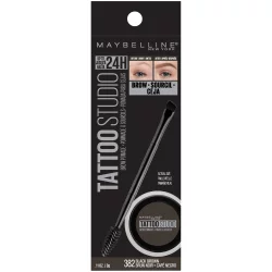 Maybelline TattooStudio Brow Pomade Long Lasting, Buildable, Eyebrow Makeup, Black Brown