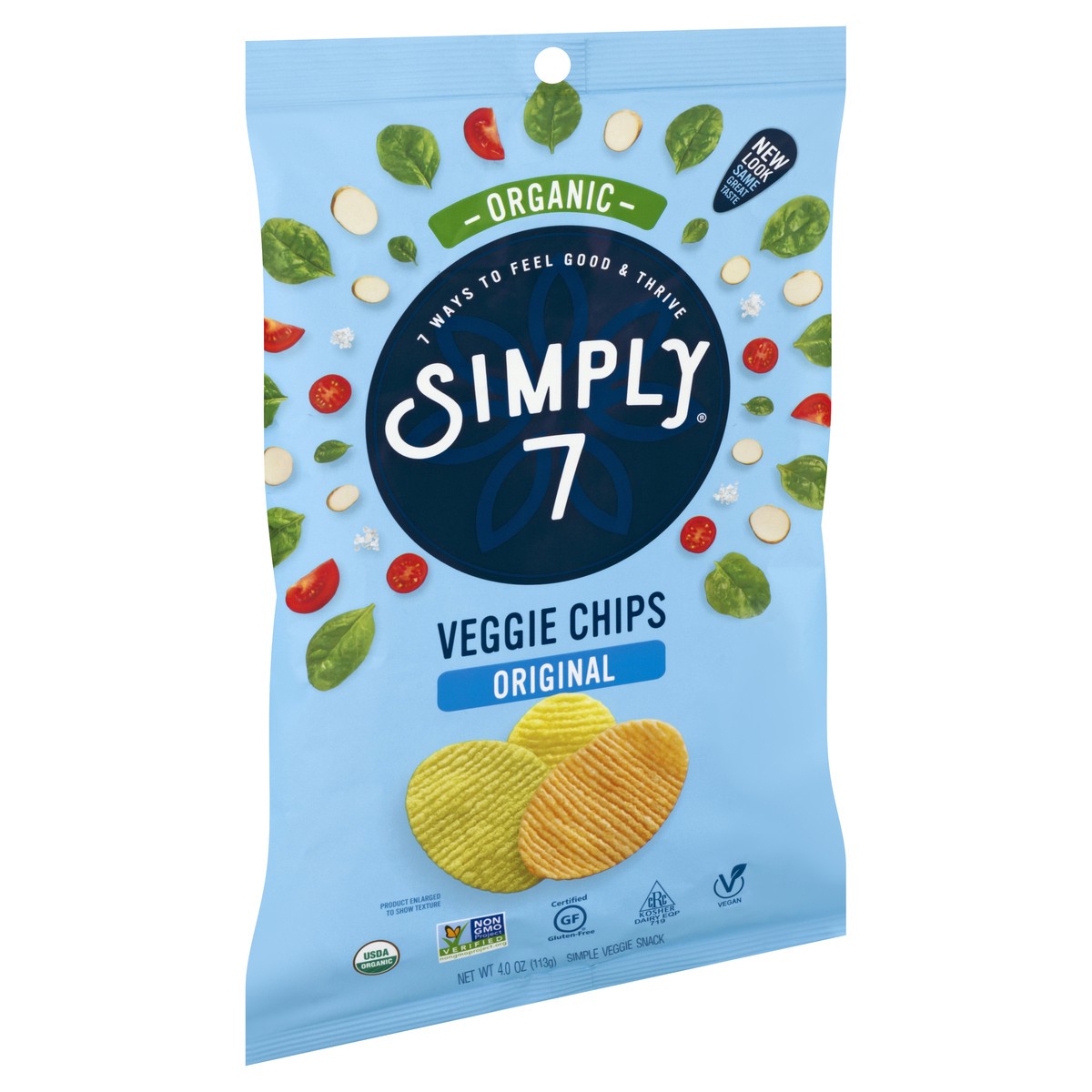 slide 2 of 13, Simply7 Organic Original Veggie Chips 4 oz, 4 oz