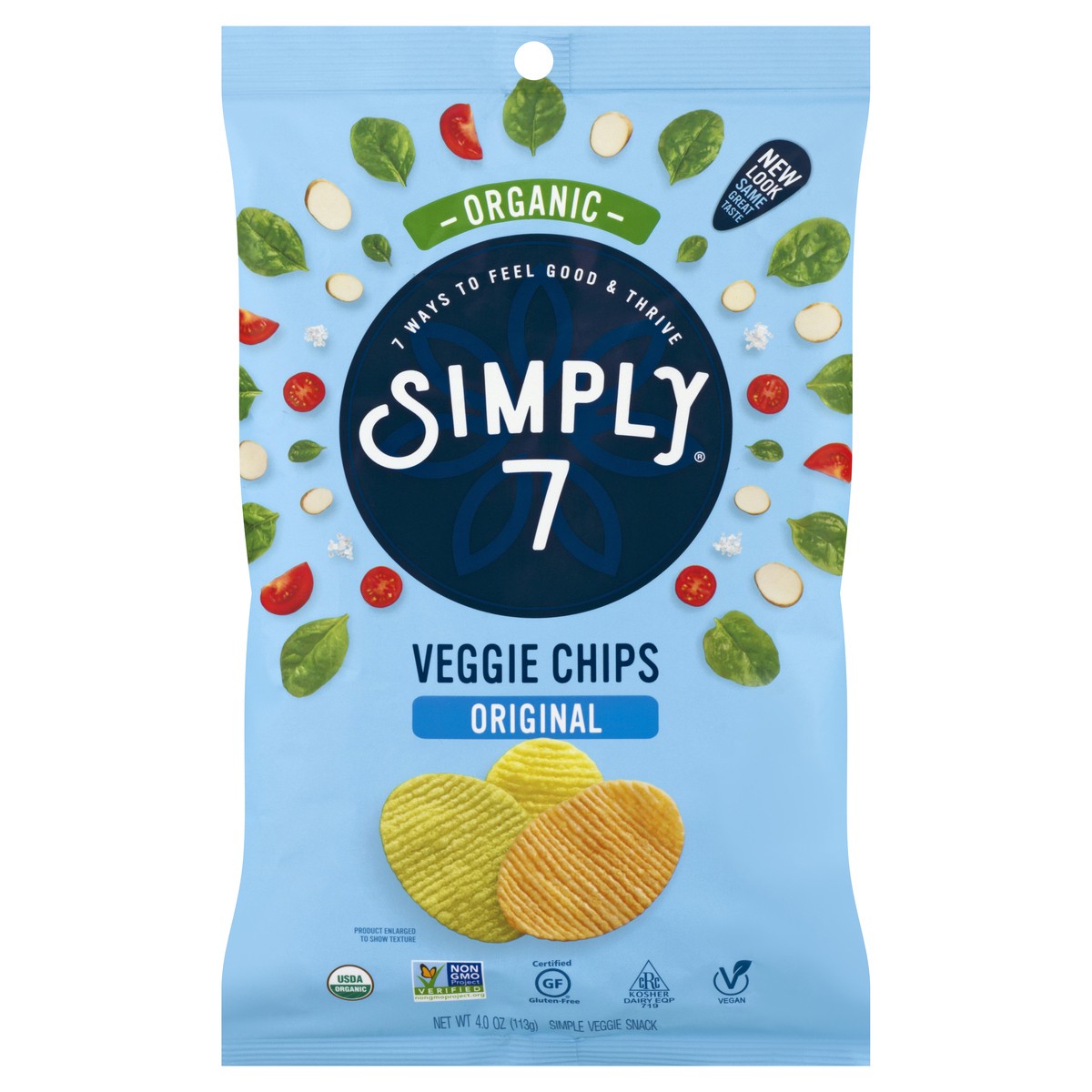 slide 6 of 13, Simply7 Organic Original Veggie Chips 4 oz, 4 oz