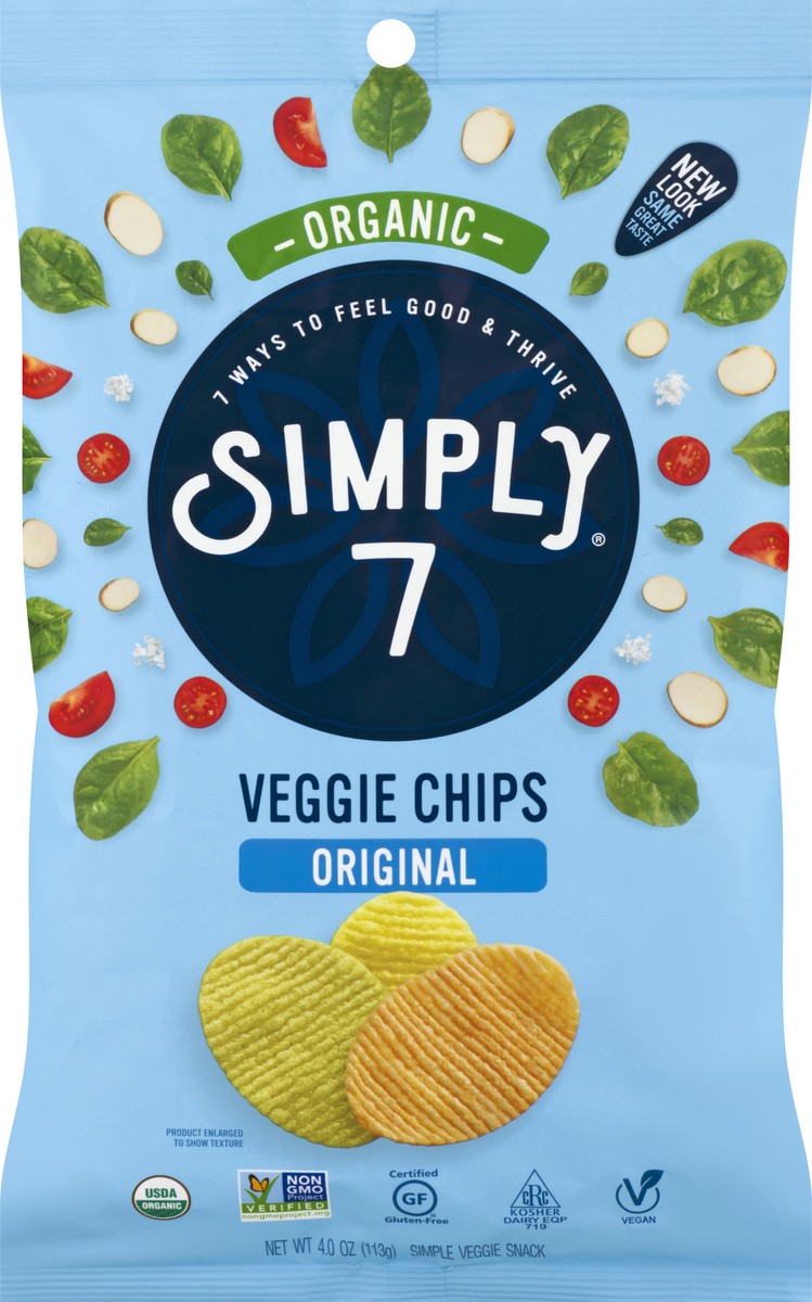 slide 7 of 13, Simply7 Organic Original Veggie Chips 4 oz, 4 oz