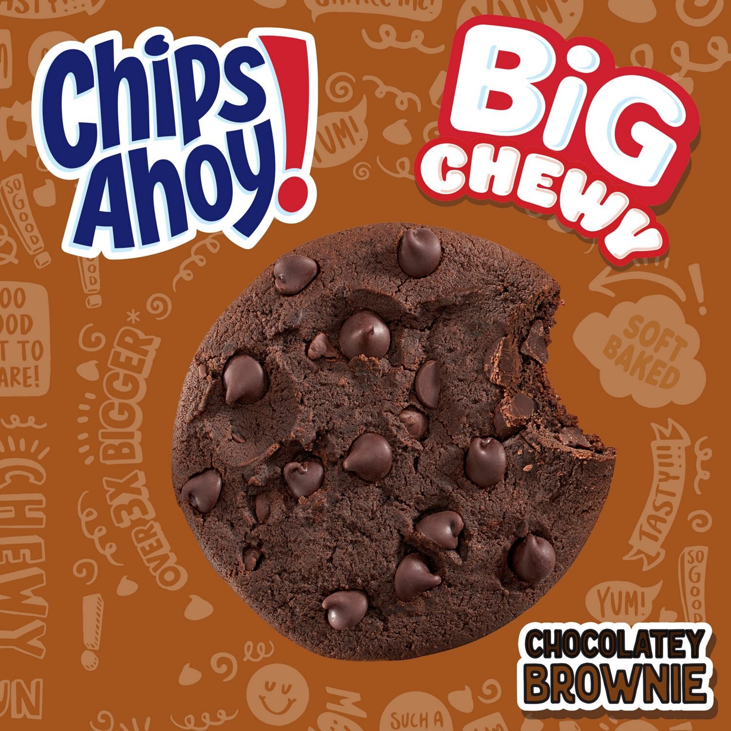 slide 9 of 11, CHIPS AHOY! Big Chewy Chocolate Chip Cookies, Chocolatey Brownie, 2.5 oz (1 Cookie Per Pack), 2.5 oz