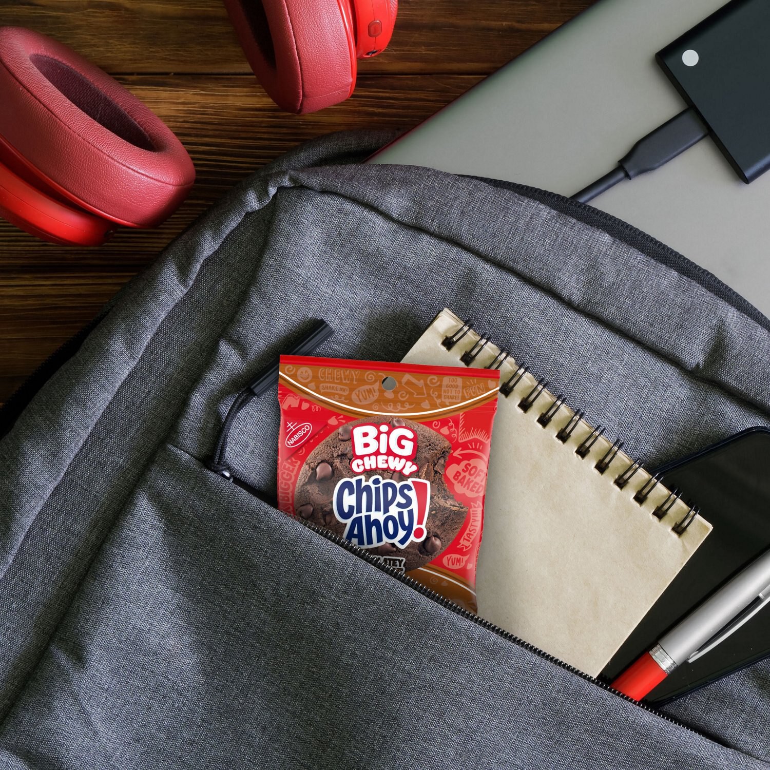 slide 10 of 11, CHIPS AHOY! Big Chewy Chocolate Chip Cookies, Chocolatey Brownie, 2.5 oz (1 Cookie Per Pack), 2.5 oz