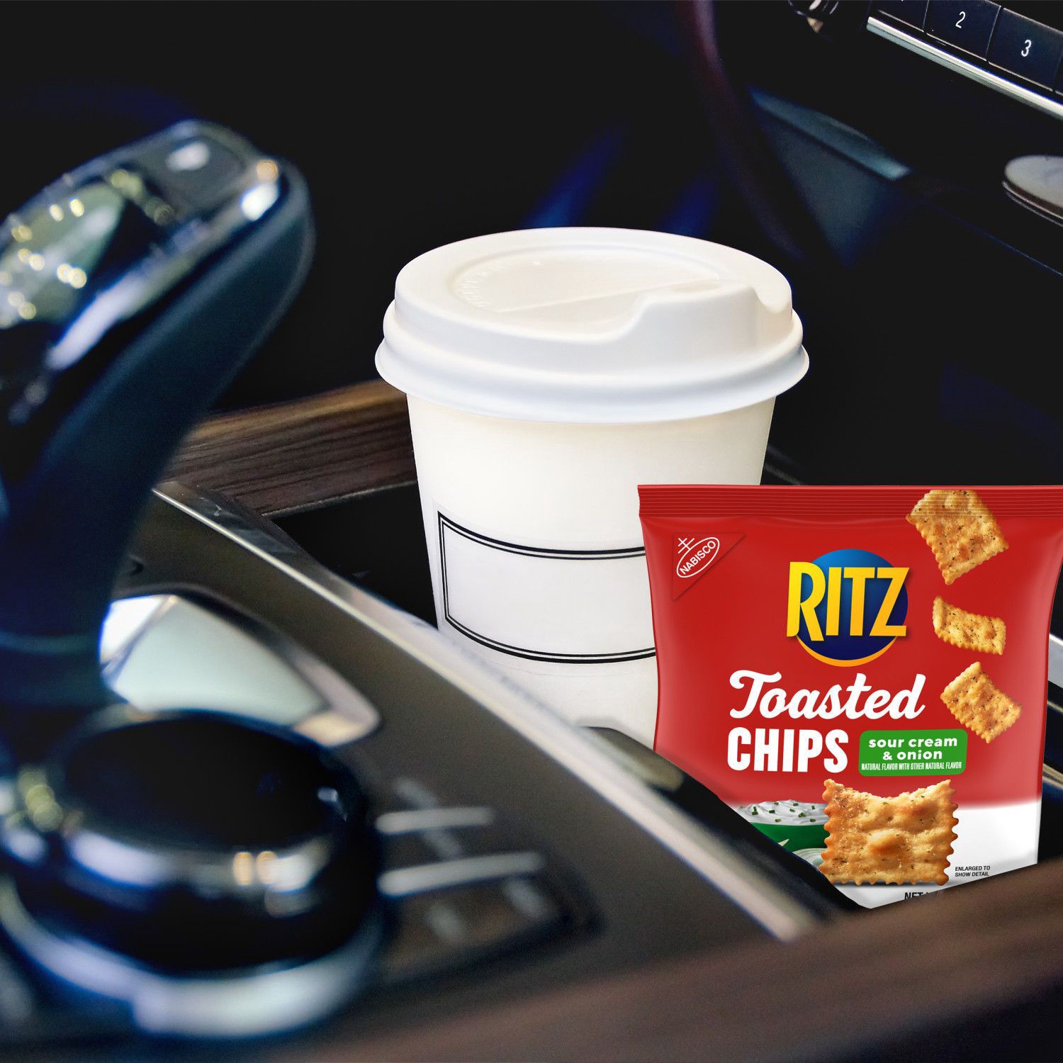 slide 7 of 10, RITZ Toasted Chips Sour Cream and Onion Crackers, Individual Snacks, 2.5 oz Snack Pack, 2.5 oz