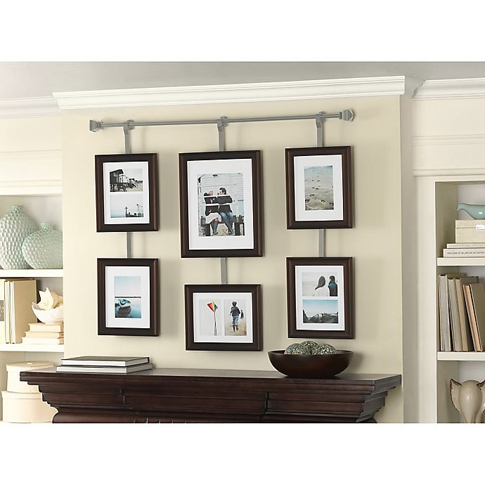 slide 2 of 2, Wall Solutions Rod and Frame Set - Pewter, 10 ct