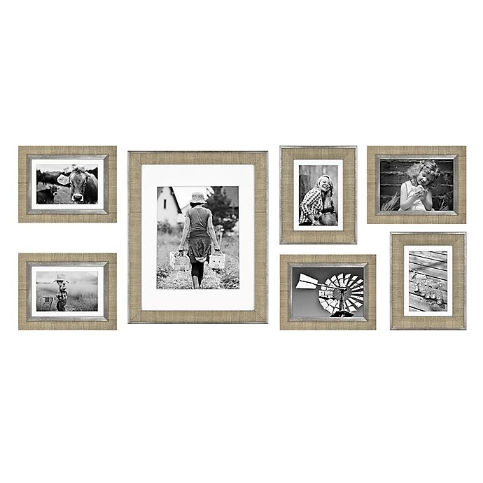slide 3 of 9, Wall Solutions Gallery Picture Frame Set - Natural, 7 ct