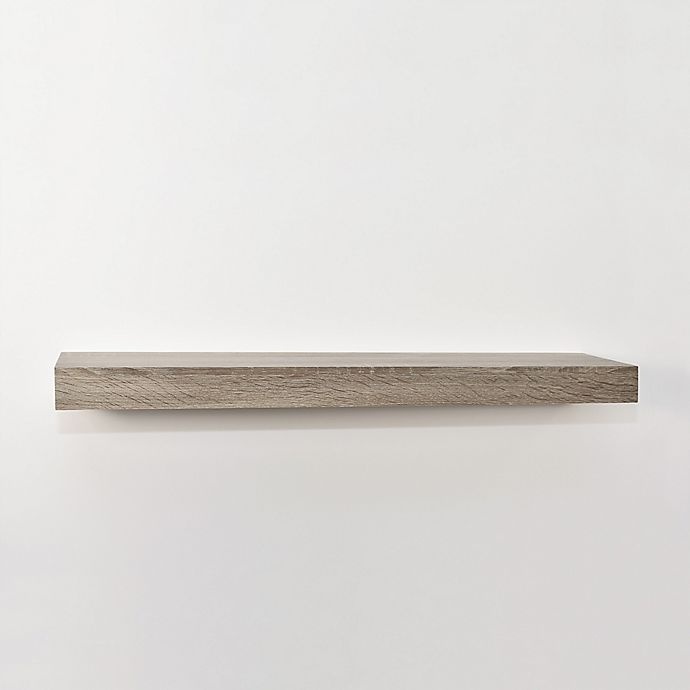 slide 2 of 4, SALT Wood Gallery Shelf - Rustic Grey, 30 in