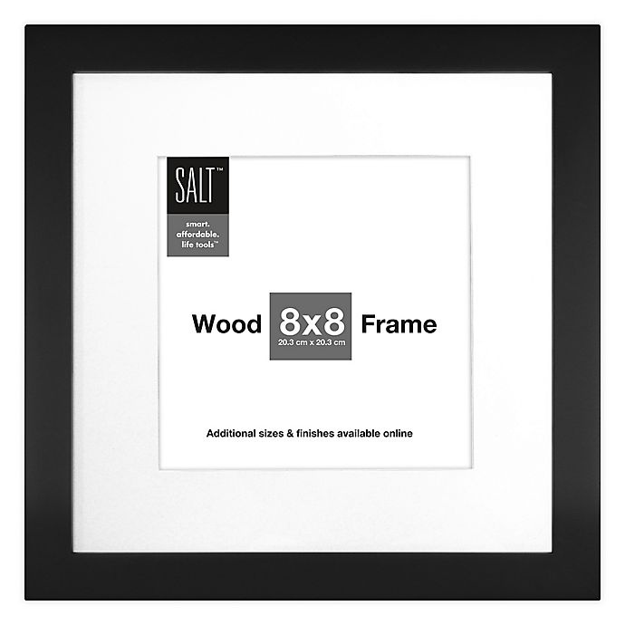 slide 1 of 2, SALT Gallery Matted Picture Frame - Black, 8 in x 8 in