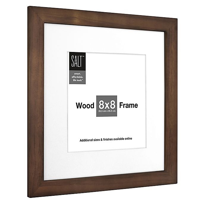 slide 2 of 2, SALT Matted Wood Picture Frame - Walnut, 8 in x 8 in