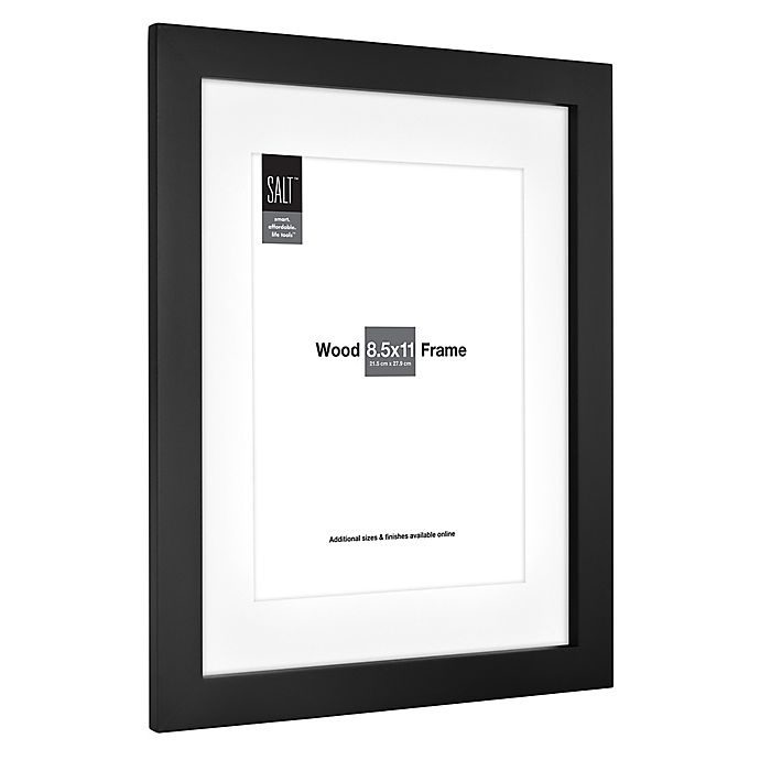 slide 2 of 2, SALT Gallery Matted Picture Frame - Black, 8.5 in x 11 in