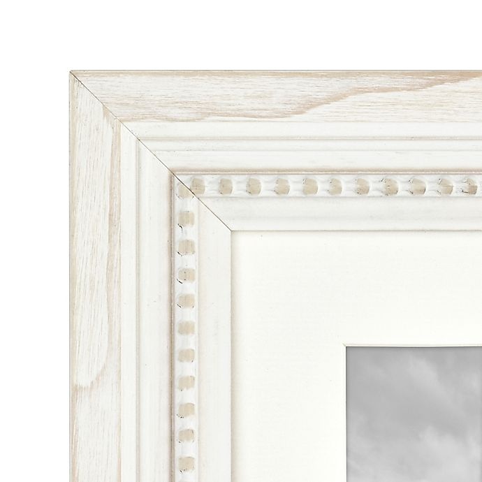 slide 3 of 4, Bee & Willow Home Bee & Willow Beaded Wood Matted Picture Frame - White, 4 in x 6 in