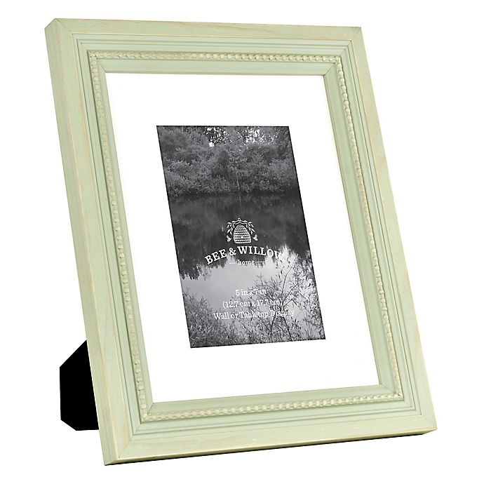 slide 2 of 4, Bee & Willow Home Bee & Willow Beaded Wood Matted Picture Frame - Mint, 5 in x 7 in