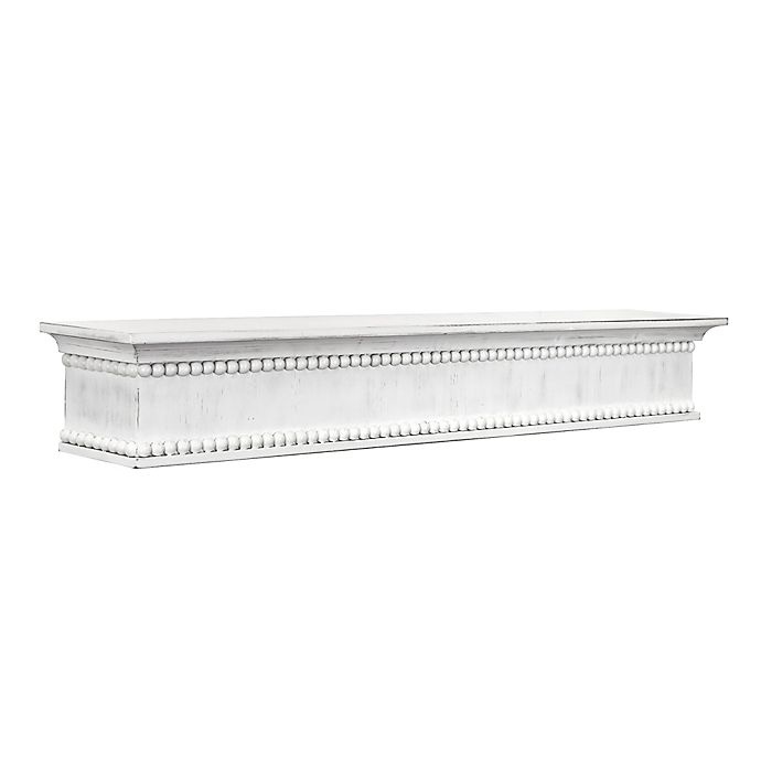 slide 2 of 5, Bee & Willow Home Beaded Wood Shelf - Distressed White, 36 in