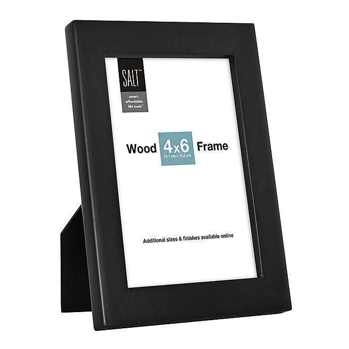 slide 2 of 2, SALT Matted Wood Picture Frame - Black, 4 in x 6 in