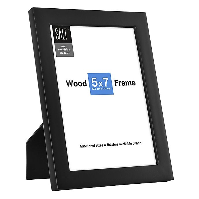 slide 2 of 2, SALT Matted Wood Picture Frame - Black, 5 in x 7 in