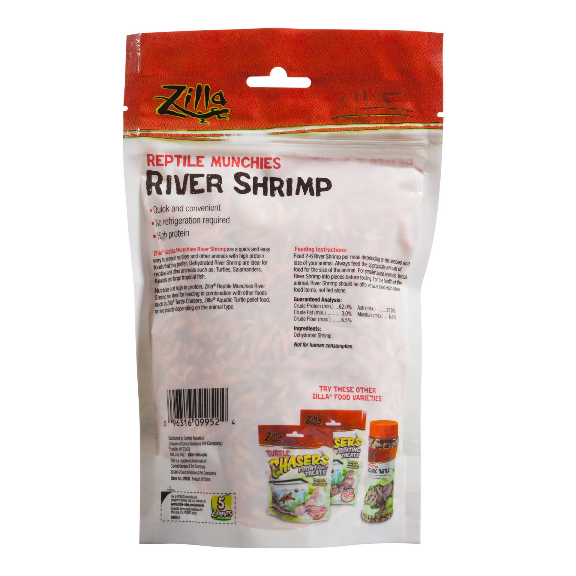 slide 2 of 8, Zilla Reptile Munchies River Shrimp Resealable Bag, 2 Ounces, 1 ct