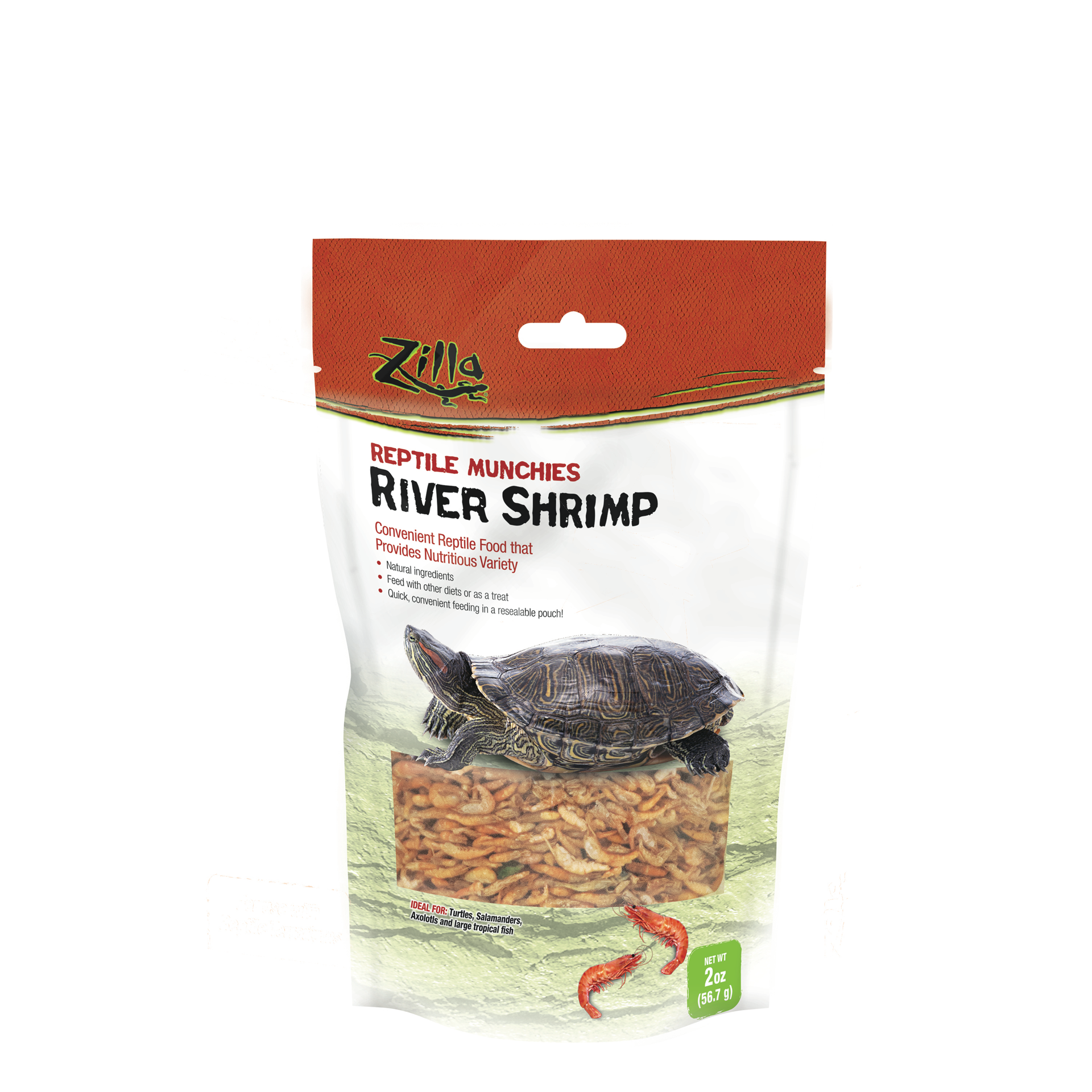 slide 3 of 8, Zilla Reptile Munchies River Shrimp Resealable Bag, 2 Ounces, 1 ct