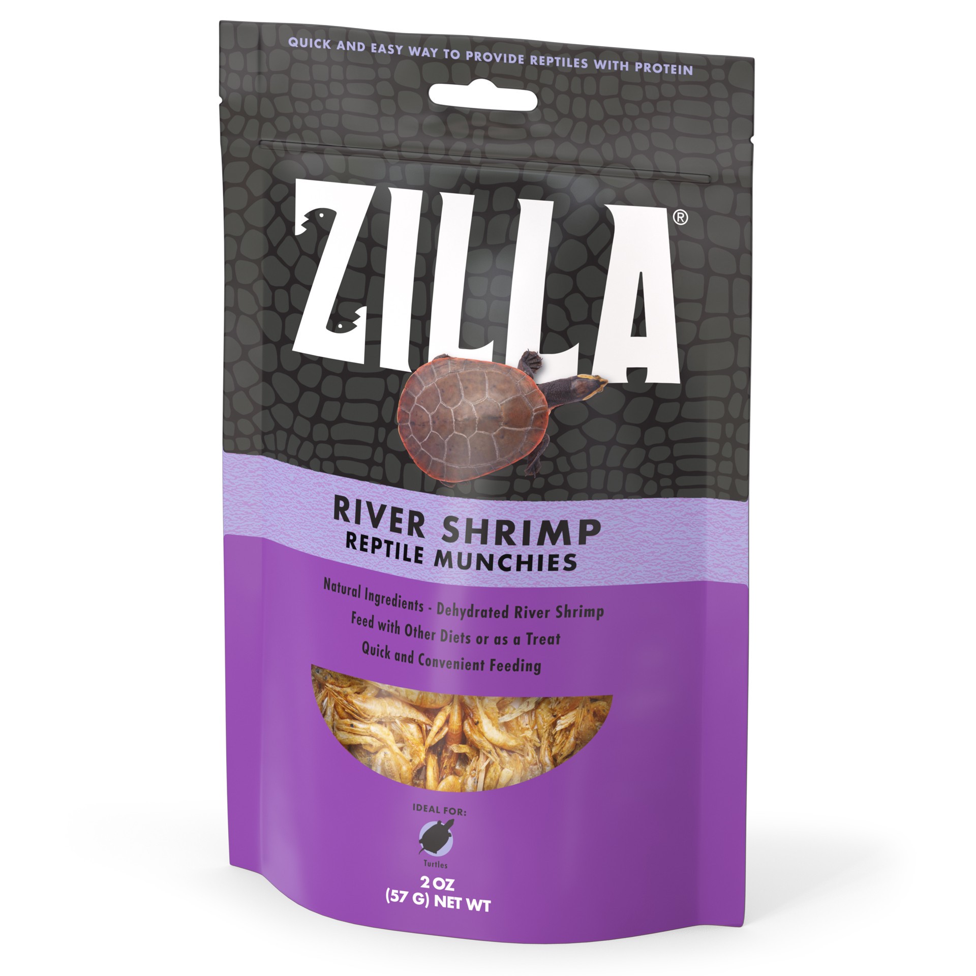 slide 1 of 8, Zilla Reptile Munchies River Shrimp Resealable Bag, 2 Ounces, 1 ct