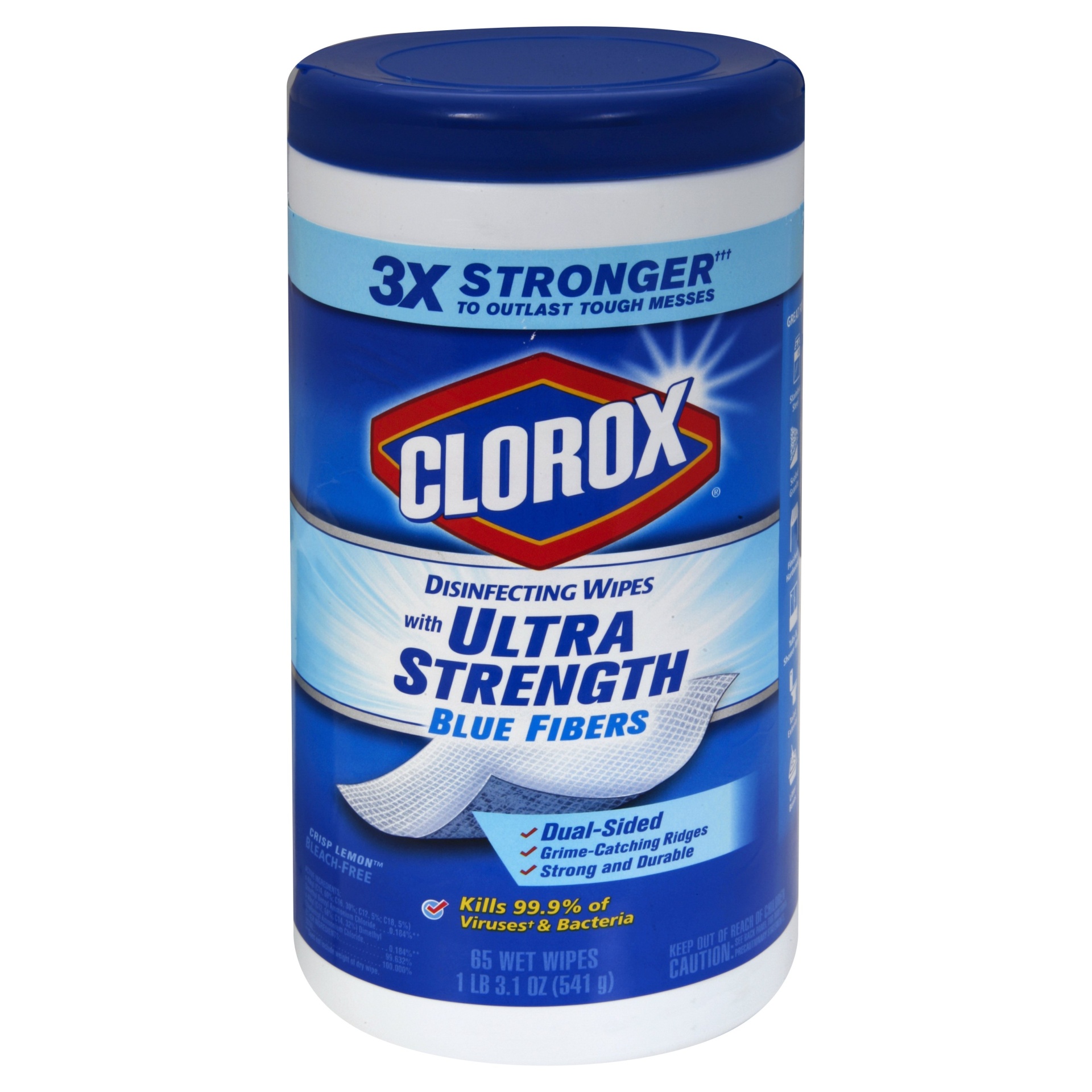 slide 1 of 5, Clorox Ultra Strength Disinfecting Wipes Crisp Lemon, 65 ct