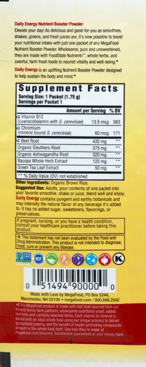 slide 9 of 12, MegaFood With Beets Green Tea & B12 Daily Energy 1.75 ea, 0.06 oz