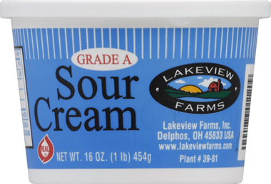 slide 1 of 1, Lakeview Farms Sour Cream 16 Oz, 16 oz