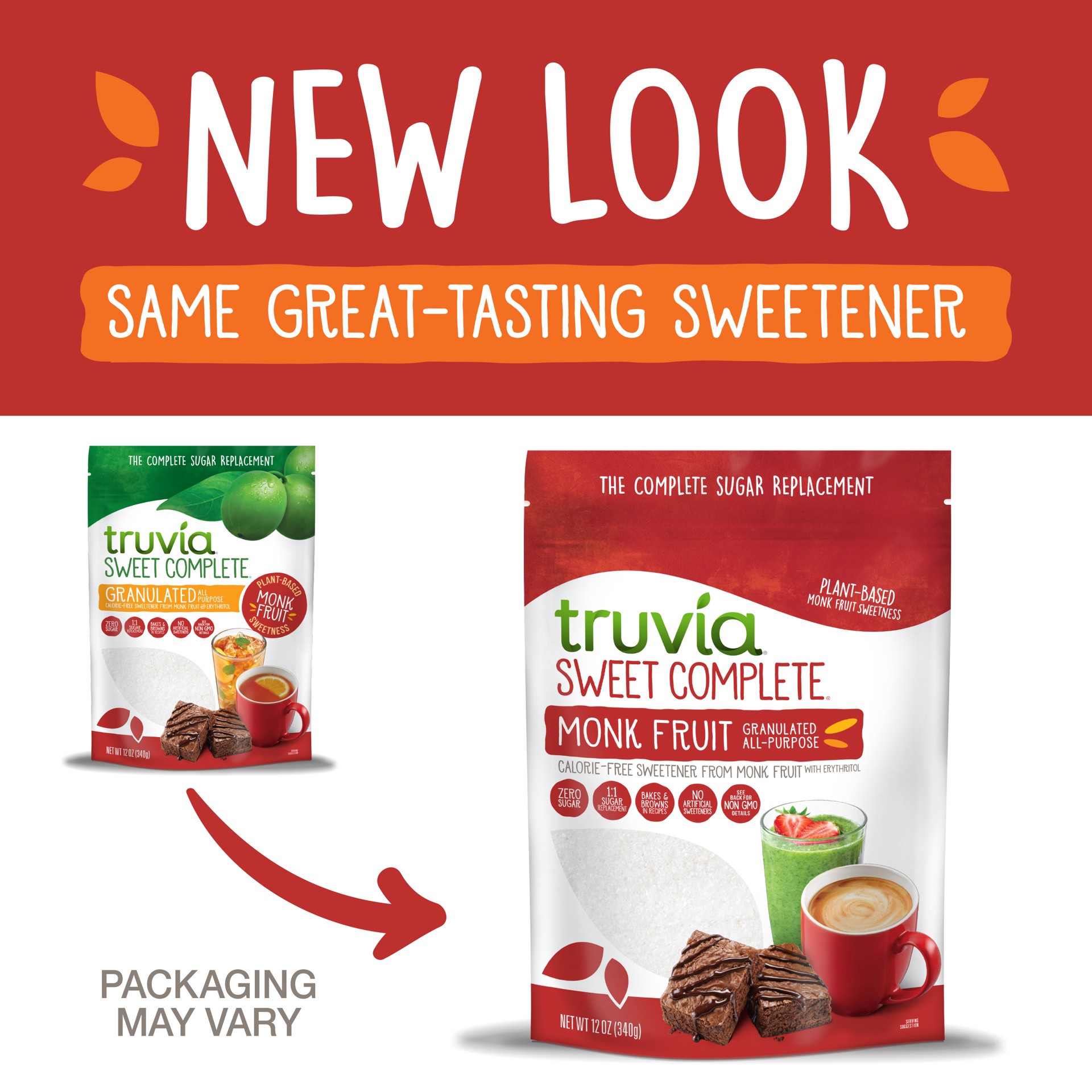 slide 3 of 6, Truvia Sweet Complete Granulated All-Purpose Sweetener from the Monk Fruit, 12 oz