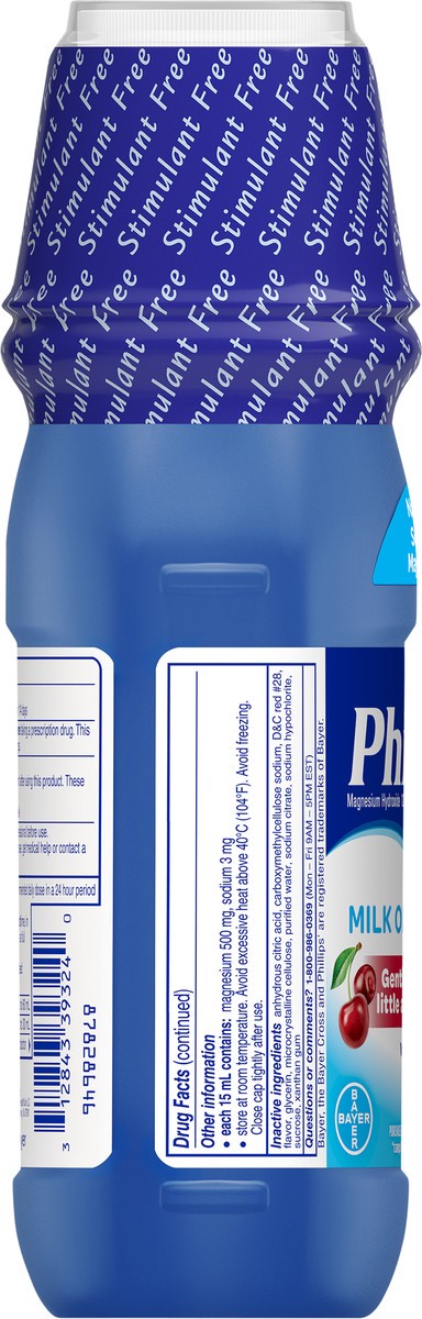 slide 4 of 9, Phillips' Milk Of Magnesia Wild Cherry Saline Laxative 12 oz Bottle, 12 oz