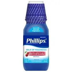 Phillips' Milk of Magnesia Liquid Laxative Constipation Relief -Cherry - 12oz