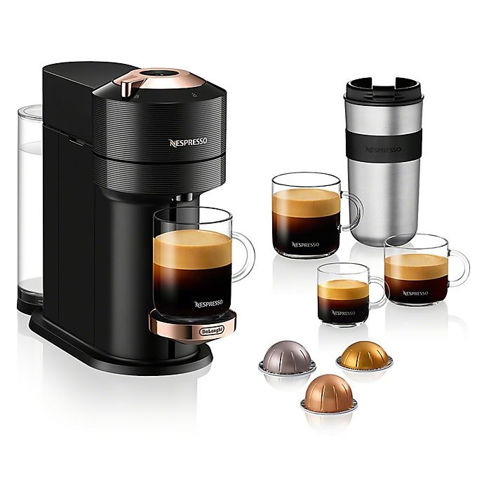 slide 3 of 8, Nespresso by De'Longhi Vertuo Next Premium Espresso Maker with Aeroccino - Black, 1 ct