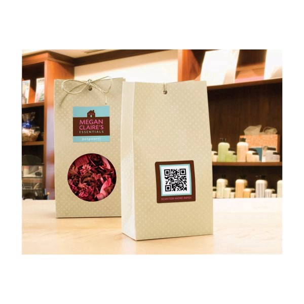 slide 8 of 9, Avery Print-To-The-Edge Easy Peel Labels With TrueBlock, 1-1/2 x 1-1/2, White, 600 ct