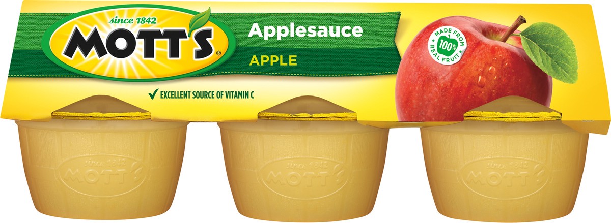 slide 6 of 6, Mott's Applesauce, 4 oz cups, 6 count, 6 ct; 4 oz