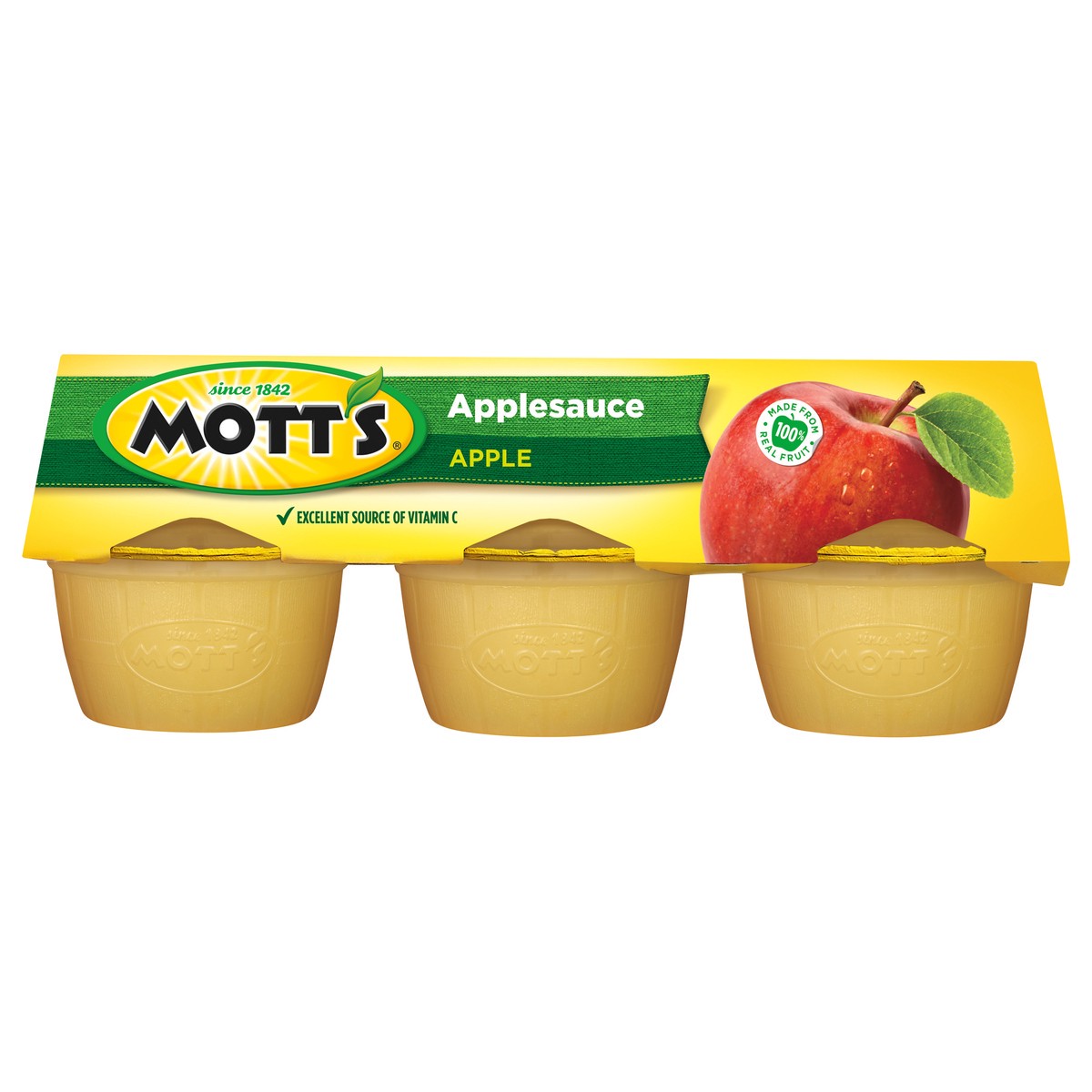 slide 3 of 6, Mott's 6 Pack Apple Applesauce 6 ea, 6 ct; 4 oz