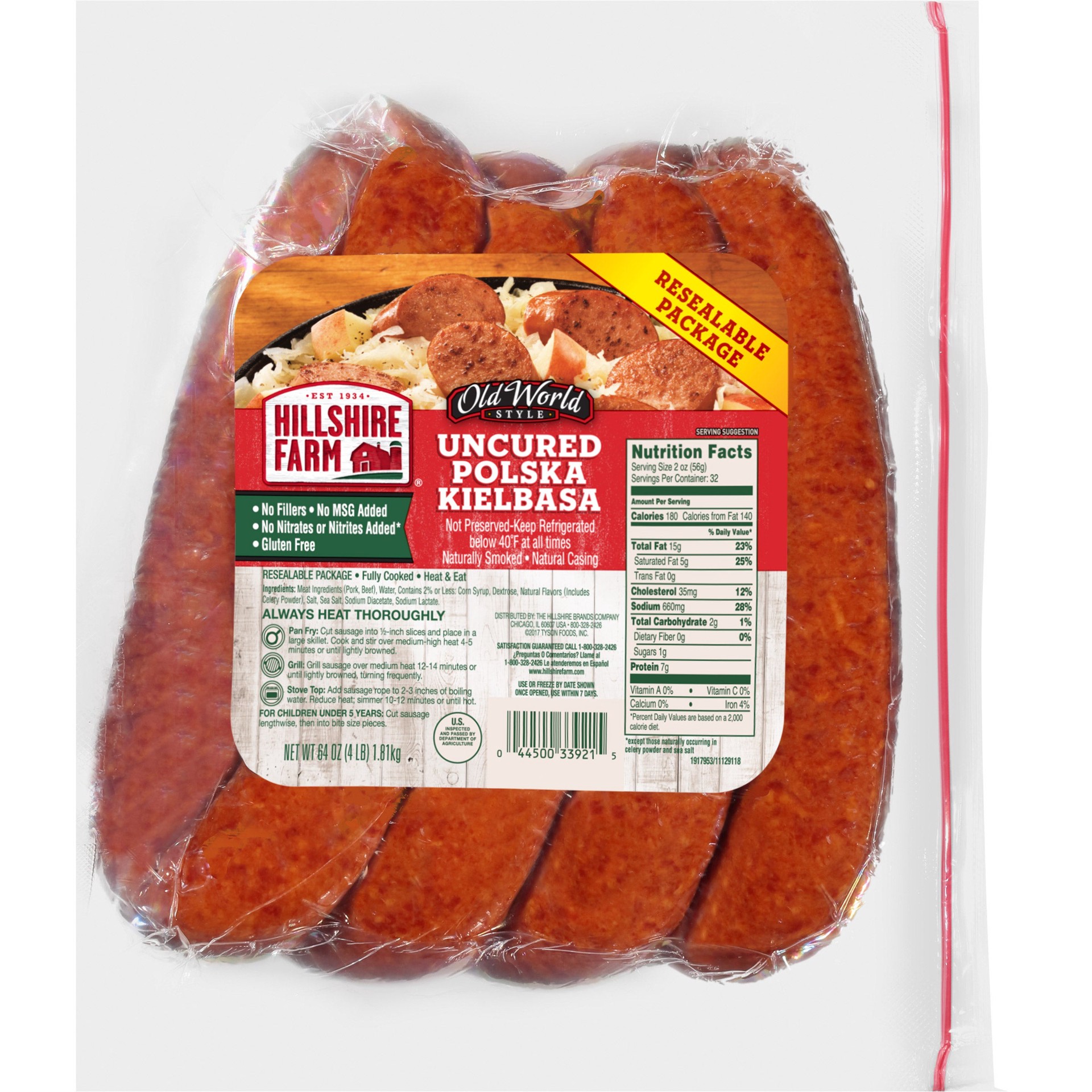 slide 1 of 1, Hillshire Farm Polska Kielbasa, 4 lbs, 