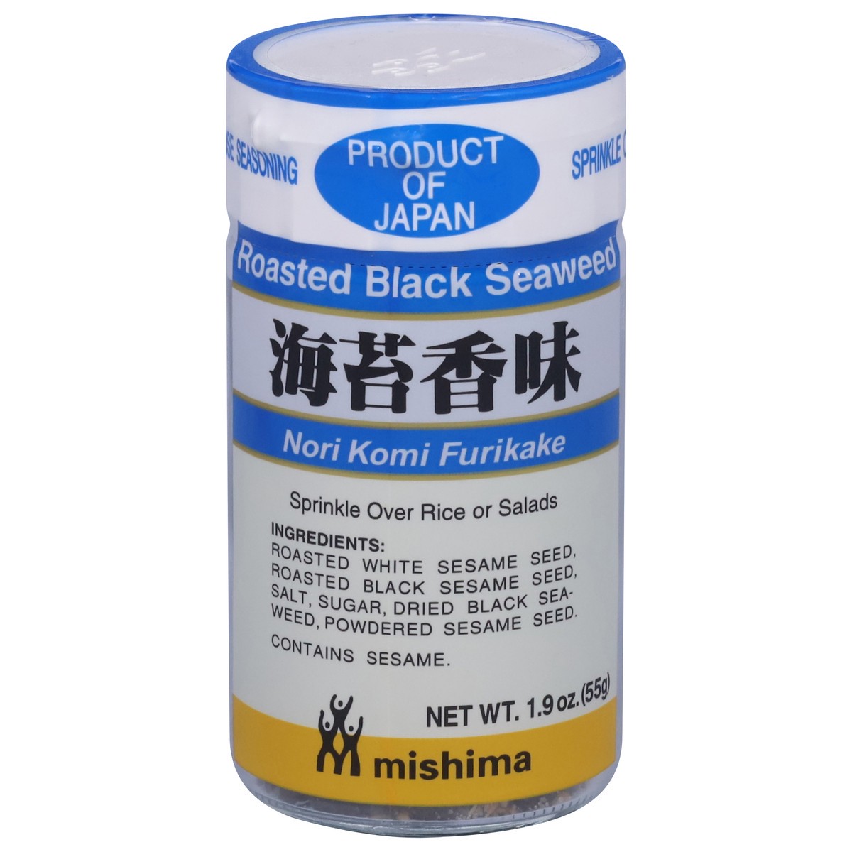 slide 1 of 3, Mishima Roasted Black Seaweed Nori Komi Furikake 1.9 oz, 1.9 oz