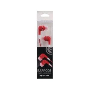 slide 1 of 1, Sound Logic Dynamic Audio Earbuds, Red, 1 ct