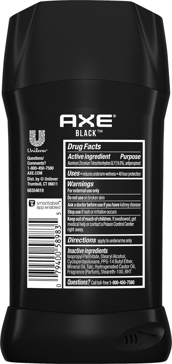 slide 2 of 3, AXE Antiperspirant Stick for Men Black, 2.7 oz