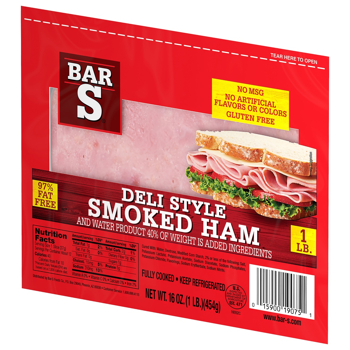 Bar S Classic Cooked Ham 16 Oz Shipt