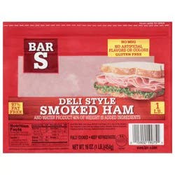 Bar-S Deli Style Smoked Ham 16 oz. Pack