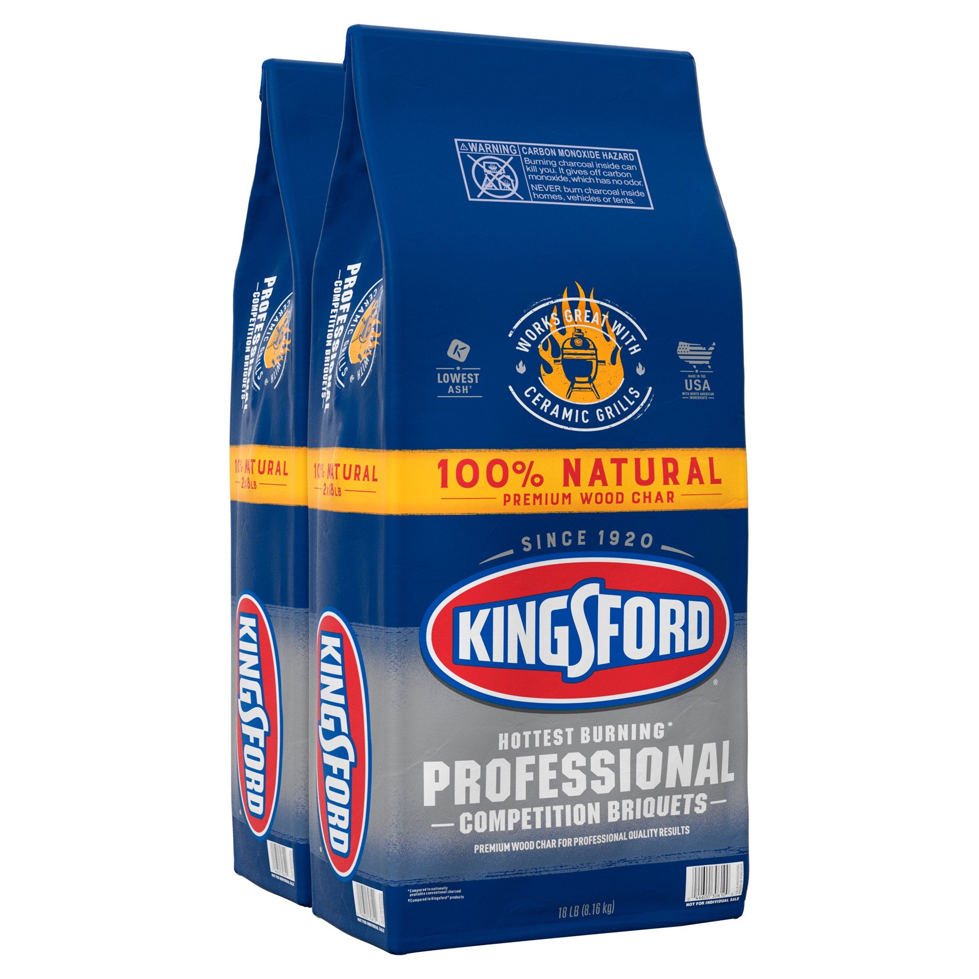 slide 1 of 2, Kingsford Competition All Natural Briquets, 18 lbs, 2 count, 