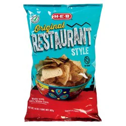H-E-B Restaurant Style White Corn Tortilla Chips