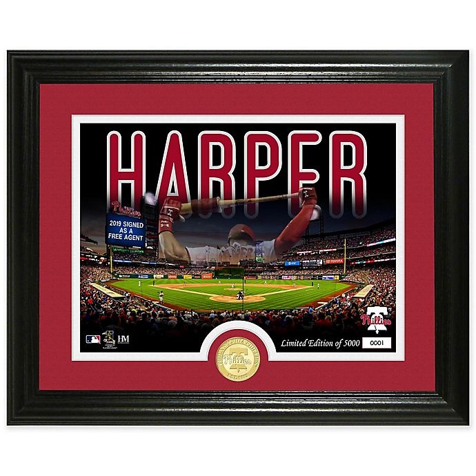 slide 1 of 1, MLB Bryce Harper Phillies Signing Photo Mint, 1 ct