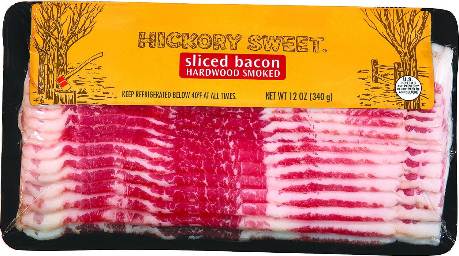 slide 1 of 1, Hickory Sweet Regular Bacon, 12 oz