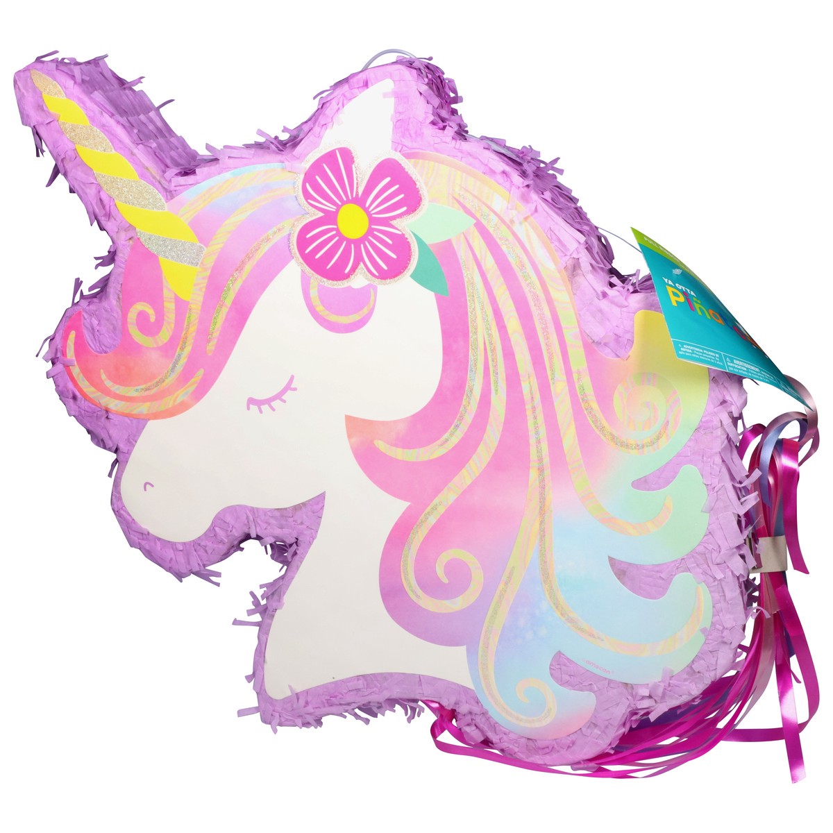 slide 4 of 9, Amscan Enchanted Unicorn Outline Pull Ribbon Pinata 1 ea, 1 ct