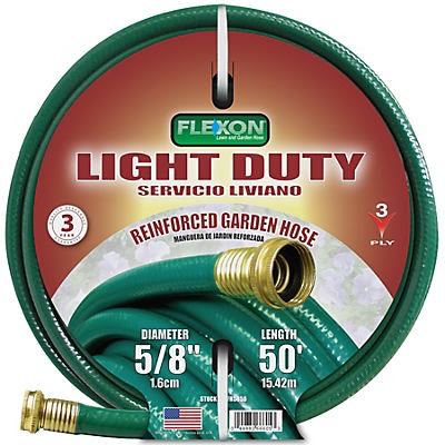 slide 1 of 1, Flexon Reinforced Garden Hose, 50 ft x 5/8 in